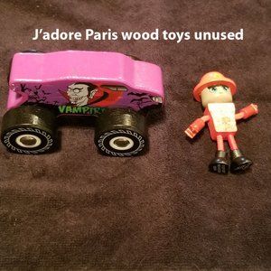 J'adore Paris wood toys Vampire truck & Zac fireman